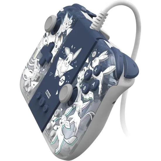 Split Pad Compact Attachment Set Eevee Edition for Nintendo Switch showing Eevee-themed controller design front view