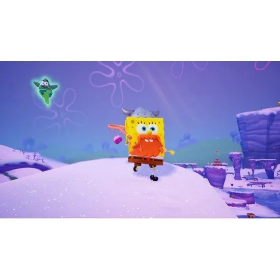 The box art for SpongeBob SquarePants: Titans of the Tide on PS5, showing SpongeBob and Patrick with a spooky, ghostly glow.