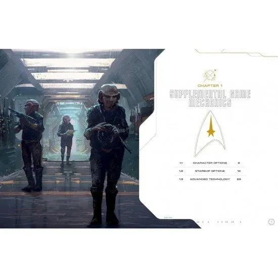 The cover of the Star Trek Adventures RPG: Second Edition Technical Manual, featuring detailed illustrations of Starfleet technology like tricorders and phasers.