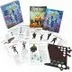 The box art for the Star Trek Adventures: The Roleplaying Game Starter Set, showing a starship and the included character and dice.