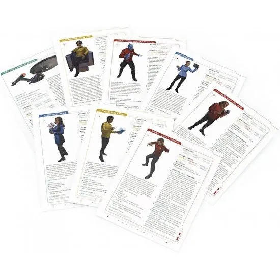 The box art for the Star Trek Adventures: The Roleplaying Game Starter Set, showing a starship and the included character and dice.