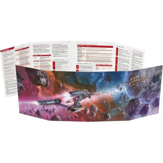 Star Trek Adventures RPG Toolkit The box art for the Star Trek Adventures RPG: Second Edition Game Toolkit, showing a starship and the included game master screen.