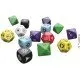 A set of fourteen Star Wars-themed roleplaying dice in various colors, each with unique symbols, from the Edge of the Empire RPG system.