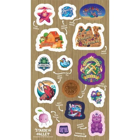 Stardew Valley Bottle  + Sticker Sheet - Pelican Town