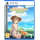 PlayStation 5 game case for Starsand Island showing an anime style coastal farm, retro scooter, and tropical scenery