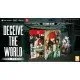 A premium metallic Steelbook case for Steins Gate Re Boot showing Kurisu Makise and Rintaro Okabe framed by intricate industrial gears and temporal satellite fragments