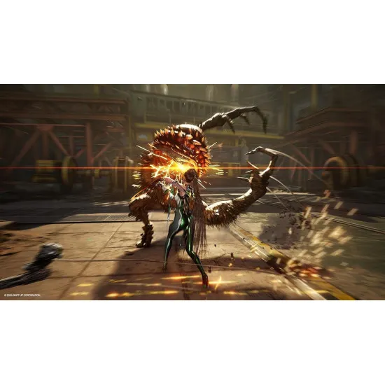 Nintendo Switch 2 game case for Stellar Blade Complete Edition showing EVE wielding her sword against a post-apocalyptic backdrop