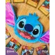 Disney Stitch The Fix for 626 Love Letter card game in Stitch-shaped plush carry bag with zip closure and lanyard