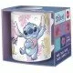 Lilo & Stitch - Stitch Aloha Mug A ceramic mug with a smiling Stitch from Lilo & Stitch on a blue background, saying "Aloha".