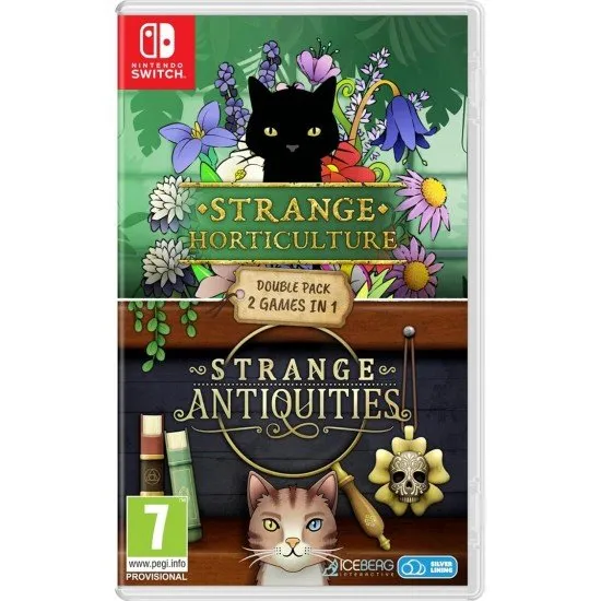 Switch case art featuring a botanical desk and a shelf of arcane artefacts in the town of Undermere