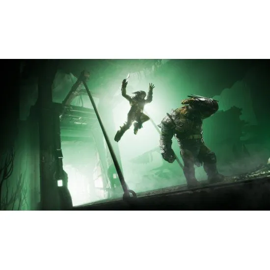 The box art for the game Styx: Blades of Greed on PS5, showing the goblin Styx in a stealthy pose, dagger in hand.