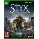 Styx Blades of Greed Xbox Series X The box art for the game Styx: Blades of Greed on Xbox Series X, showing the goblin Styx in a stealthy pose, dagger in hand.