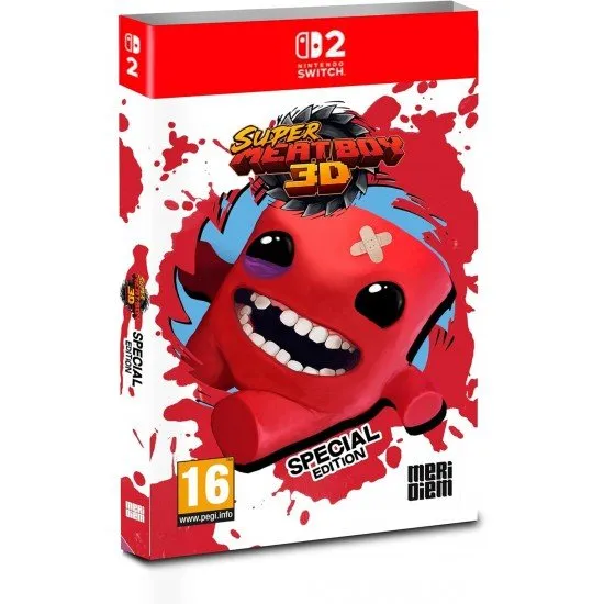 Meat Boy racing through a deadly 3D industrial environment filled with spinning saw blades