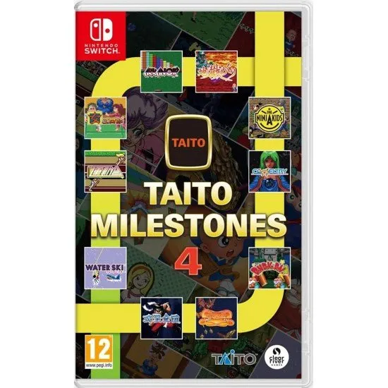 Taito Milestones 4 Nintendo Switch case showing a collage of retro arcade game sprites