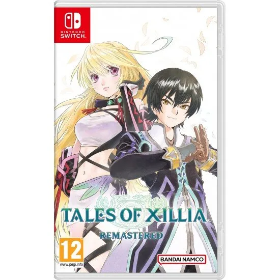 Tales of Xillia Remastered Switch The box art for Tales of Xillia Remastered on Nintendo Switch, showing the two main characters, Jude and Milla, in a dynamic pose with fantasy creatures and a magical world in the background.