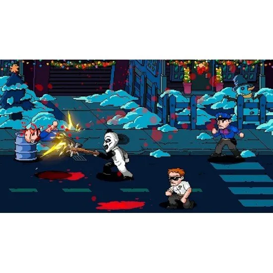 Terrifier The ARTcade Game Collectors Edition PS5 The box art for Terrifier: The ARTcade Game - Collector's Edition on PS5, showing a pixelated Art the Clown and a list of the bonus items.