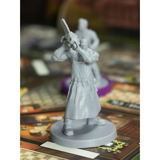 Terrorscape board game box showing a dark mansion and a menacing killer silhouette