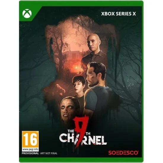 The 9th Charnel Xbox Series X box art showing a dark, frightening scene emphasizing psychological horror