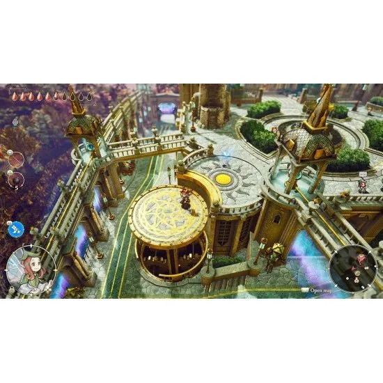 Close-up of Elliot equipping magicite to a glowing sword in a medieval setting