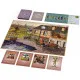 A board game box displaying four anthropomorphic animal detectives investigating clues on a cobbled London street