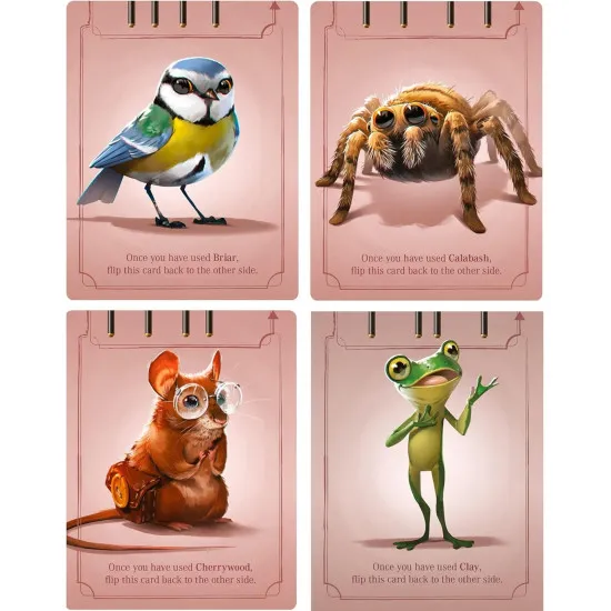 A board game box displaying four anthropomorphic animal detectives investigating clues on a cobbled London street
