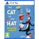 A PlayStation 5 game case highlighting the tall red-and-white striped hat of the Cat as he juggles teacups, books, and fishbowls in a beautifully animated nursery room