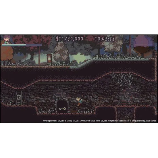 The Good Old Days Nintendo Switch video game cover art showing the protagonist Sean and his friends in a retro pixel art style in the city of Arostia