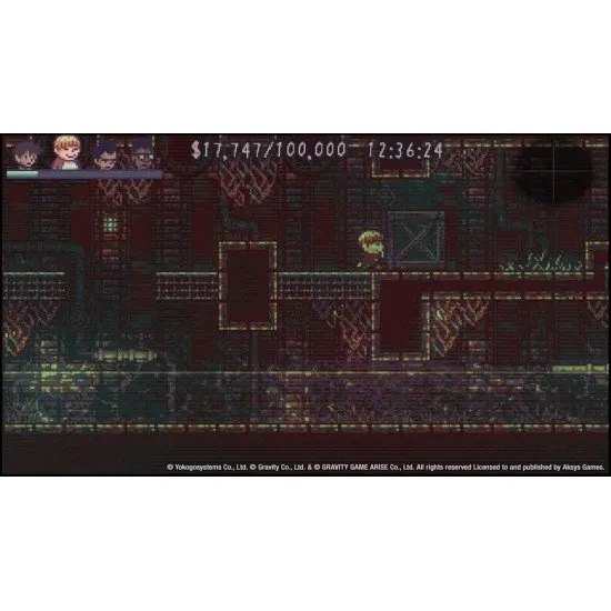 The Good Old Days Nintendo Switch video game cover art showing the protagonist Sean and his friends in a retro pixel art style in the city of Arostia