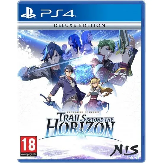 The Legend of Heroes: Trails beyond the Horizon Deluxe Edition cover art showing Van Arkride, Rean Schwarzer, and other characters against a dynamic background (PS4)
