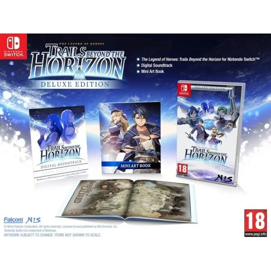 The Legend of Heroes: Trails beyond the Horizon Deluxe Edition cover art showing Van Arkride, Rean Schwarzer, and other characters against a dynamic background (Switch)