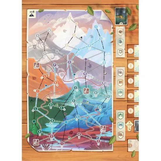 A group of wildlife rangers with backpacks and binoculars standing at the base of a large mountain