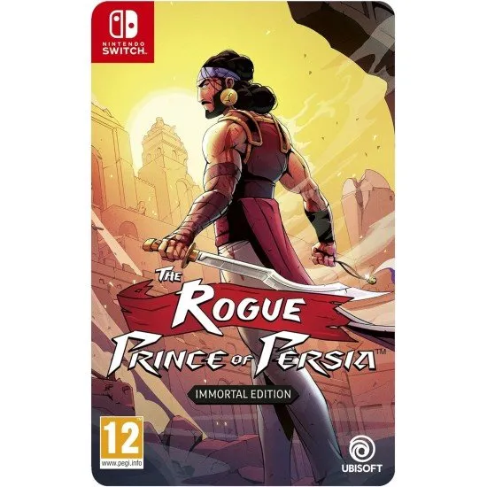 The Rogue Prince of Persia Immortal Edition Switch featuring the steelbook and premium art cards