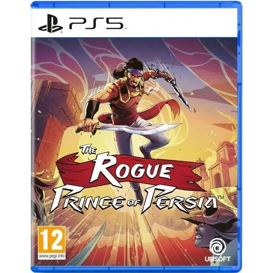 The Rogue Prince of Persia PS5 box art with the Prince engaged in acrobatic combat against Hun invaders