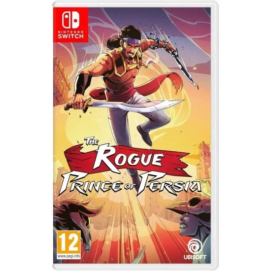 The Rogue Prince of Persia Switch game cover featuring the Prince wall-running in a vibrant art style