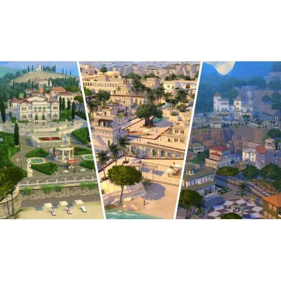 The Sims 4 Royalty & Legacy expansion pack cover art featuring royal Sims in Ondarion