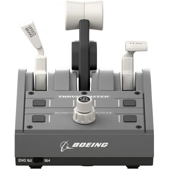 Thrustmaster TCA Quadrant Boeing Edition with interchangeable levers and realistic switches