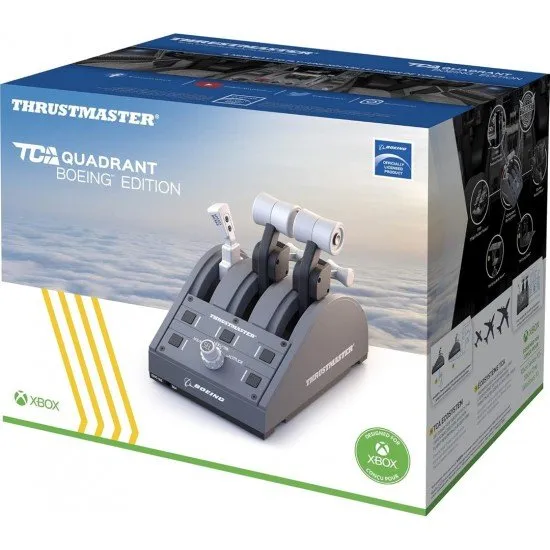 Thrustmaster TCA Quadrant Boeing Edition with interchangeable levers and realistic switches