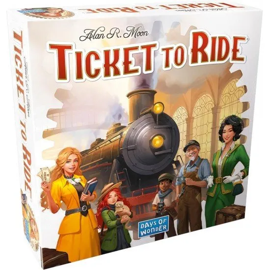 Ticket to Ride 2025 Refresh Days of Wonder Strategy Game Ticket to Ride 2025 Refresh board game box art showing a map of the United States with train routes and train cars