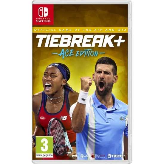 TIEBREAK+ (Switch) – ATP & WTA Official Tennis Game Featuring Djokovic, Federer & Swiatek