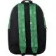 Minecraft Time to Mine green backpack showing graphics and elements from the game, possibly Creepers or pickaxes