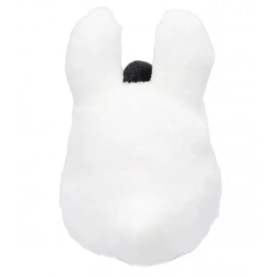 Small White Totoro beanbag plush sitting upright with a soft fabric finish