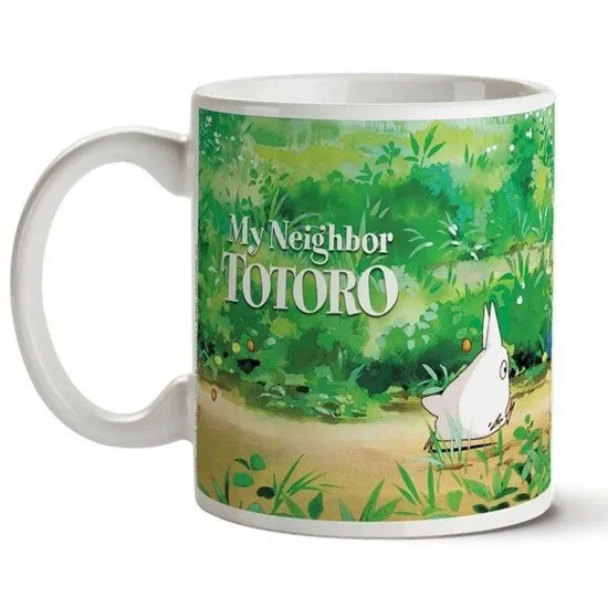 My Neighbor Totoro Ceramic Mug showing the White Totoro (Chibi-Totoro) and Blue Totoro (Chū-Totoro) characters