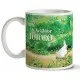 My Neighbor Totoro Ceramic Mug showing the White Totoro (Chibi-Totoro) and Blue Totoro (Chū-Totoro) characters