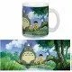 My Neighbor Totoro Fishing Ceramic Mug showing the grey Totoro character fishing