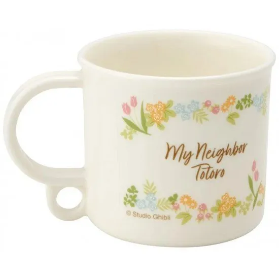 My Neighbor Totoro Plastic Mug showing the characters Mei and Totoro from the Studio Ghibli movie