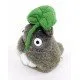 My Neighbor Totoro Plush with Leaf Sun Arrow Studio Ghibli 13cm My Neighbor Totoro Plush with Leaf Figure, showing the grey Totoro character holding a green leaf