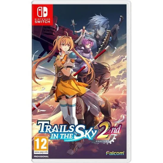 Hand-drawn anime portraits of Estelle and Joshua separated by a dark, starry sky