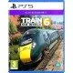 Train Sim World 6 PS5 box art featuring high-speed trains on the Riviera Line and German rail networks
