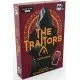 The Traitors Card Game box featuring the iconic hooded figure and gold coin imagery