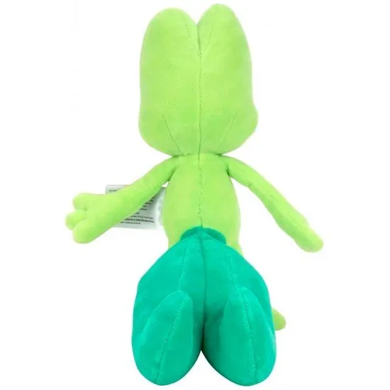 Treecko Pokémon Plush An official Jazwares Pokémon Treecko plush toy, 20cm tall, with its authentic green and red design and soft, cuddly texture.